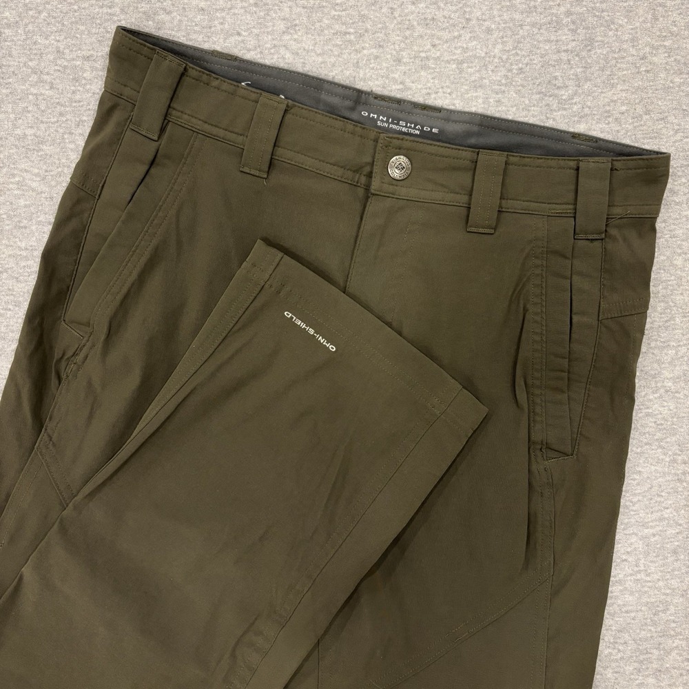 Columbia Cool Creek Omni-Shade Hiking Pants Mens 30x30 (Fits 31x29) Olive Green